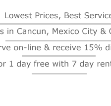 rent a car in Cancun, car rental in Cancun